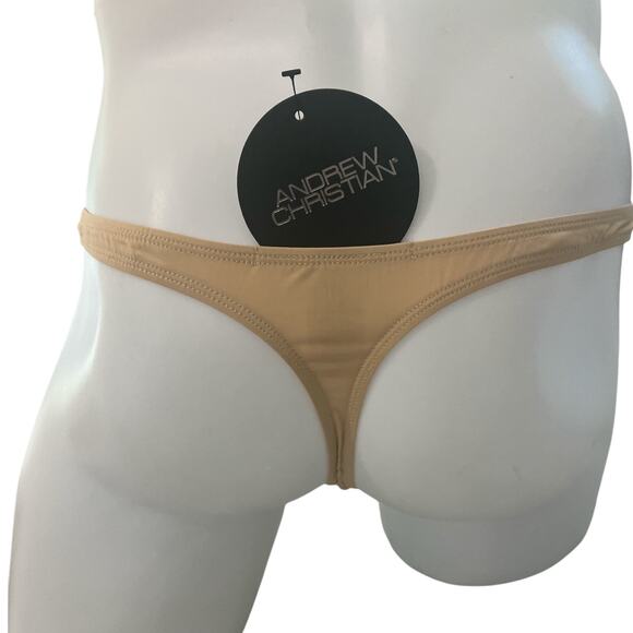Andrew Christian Low Cut Ring Thong Large Sand - Picture 3 of 9